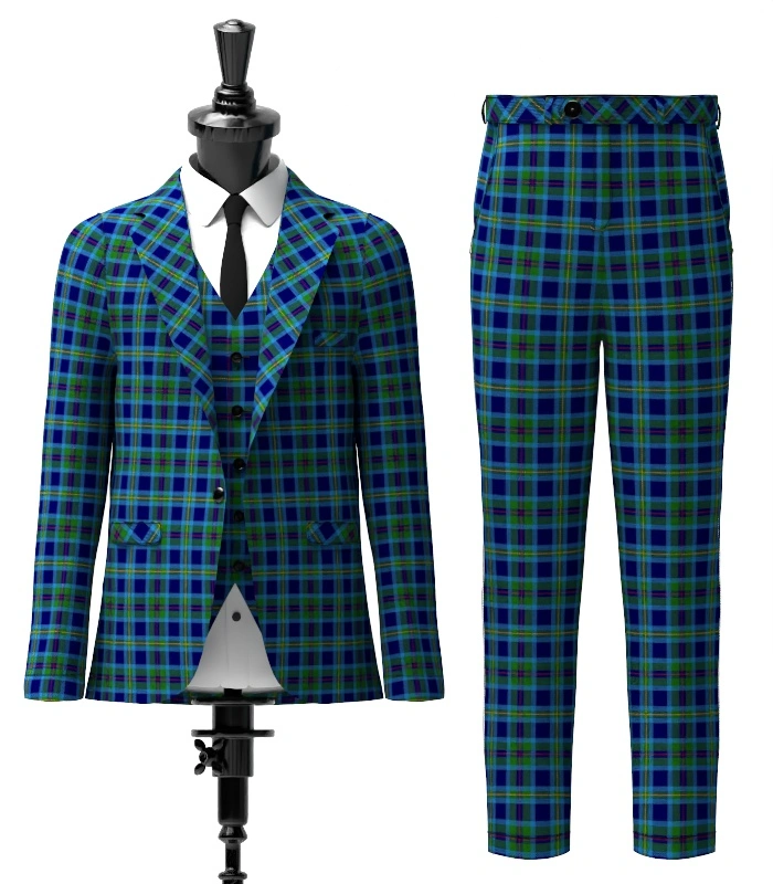 Custom Made Miller Tartan Suit Front Custom Made Miller Tartan Suit Front