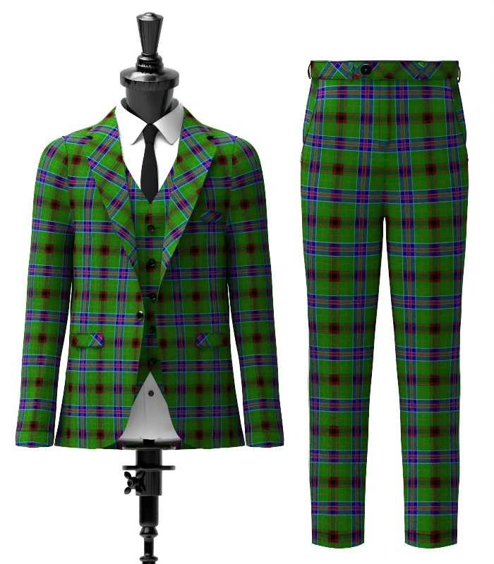 Custom Made Princess Diana Tartan Suit Front Custom Made Princess Diana Tartan Suit Front