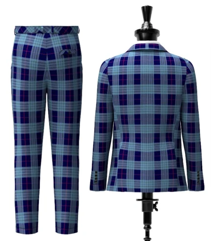 Custom Made Roberts Tartan Suit Back