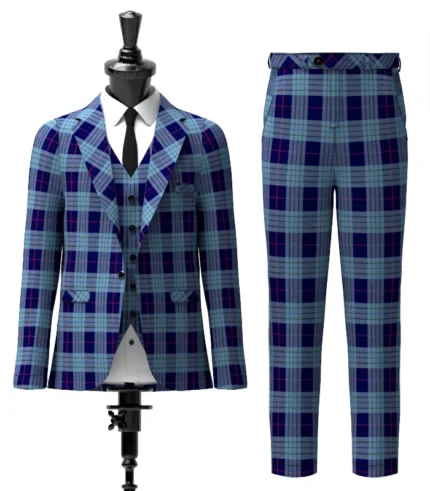 Custom Made Roberts Tartan Suit Front