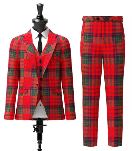 Custom Made Ross Clan Tartan Suit Front