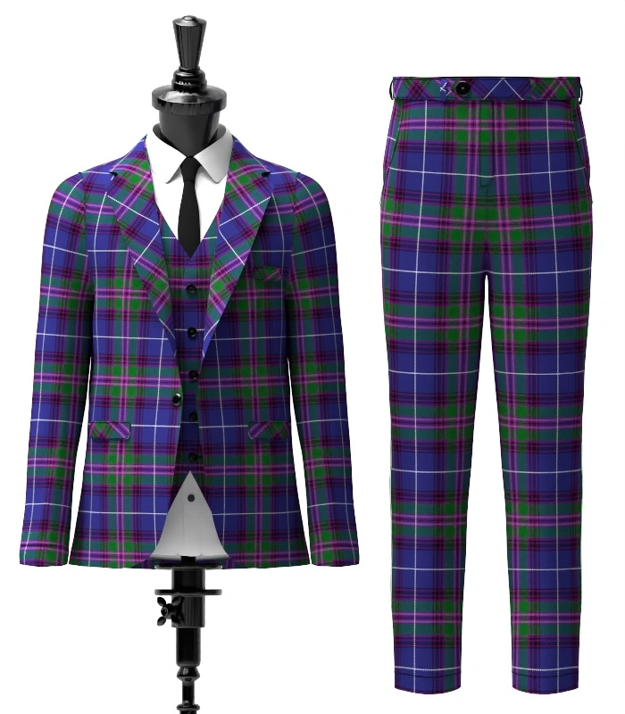 Custom Made Spirit of Bannockburn Tartan Suit Front Custom Made Spirit of Bannockburn Tartan Suit Front