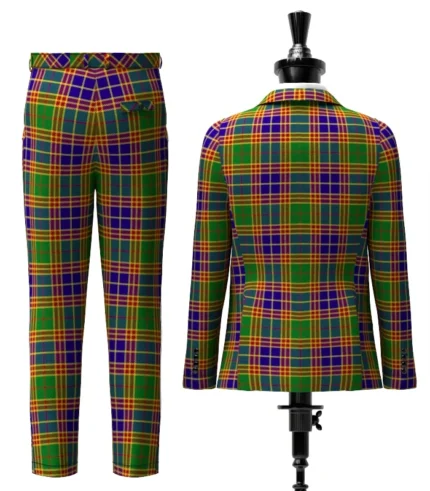 Custom Made Stevenson Tartan Suit Back