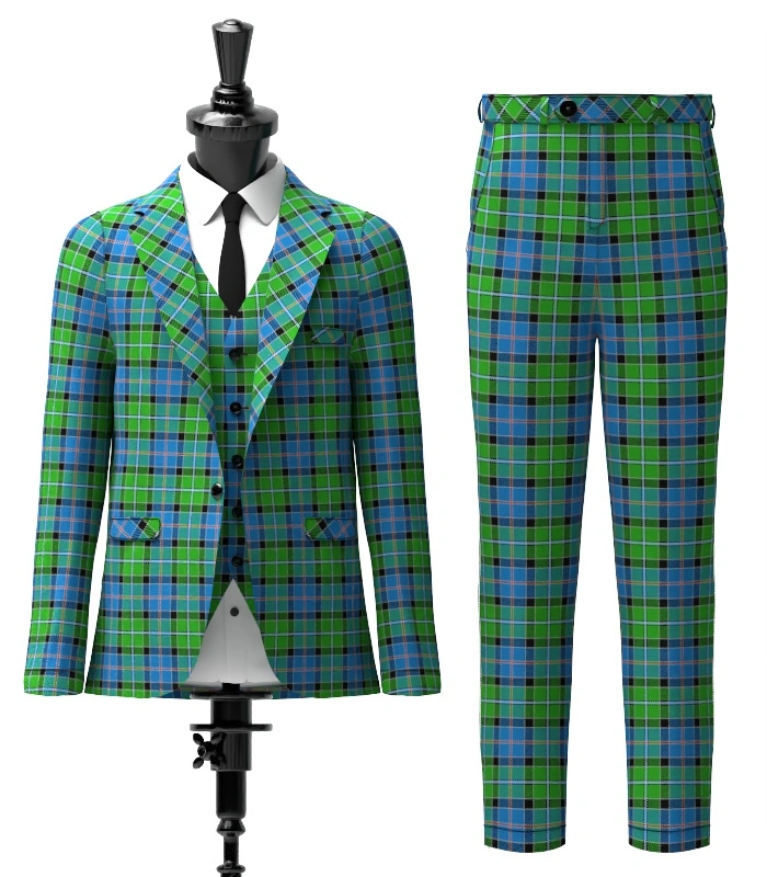 Custom Made Stirling Tartan Suit Front Custom Made Stirling Tartan Suit Front