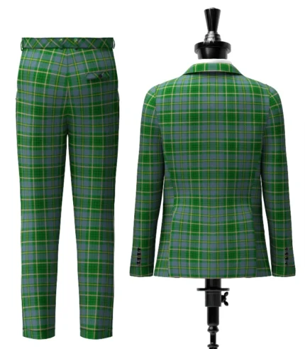 Custom Made Taylor Tartan Suit Back