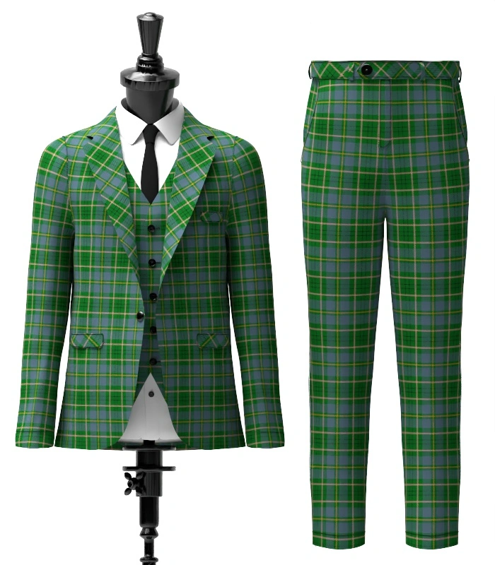 Custom Made Taylor Tartan Suit Front Custom Made Taylor Tartan Suit Front
