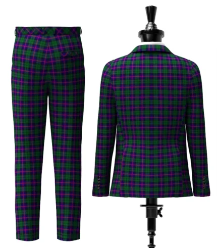 Custom Made Urquhart Tartan Suit Back