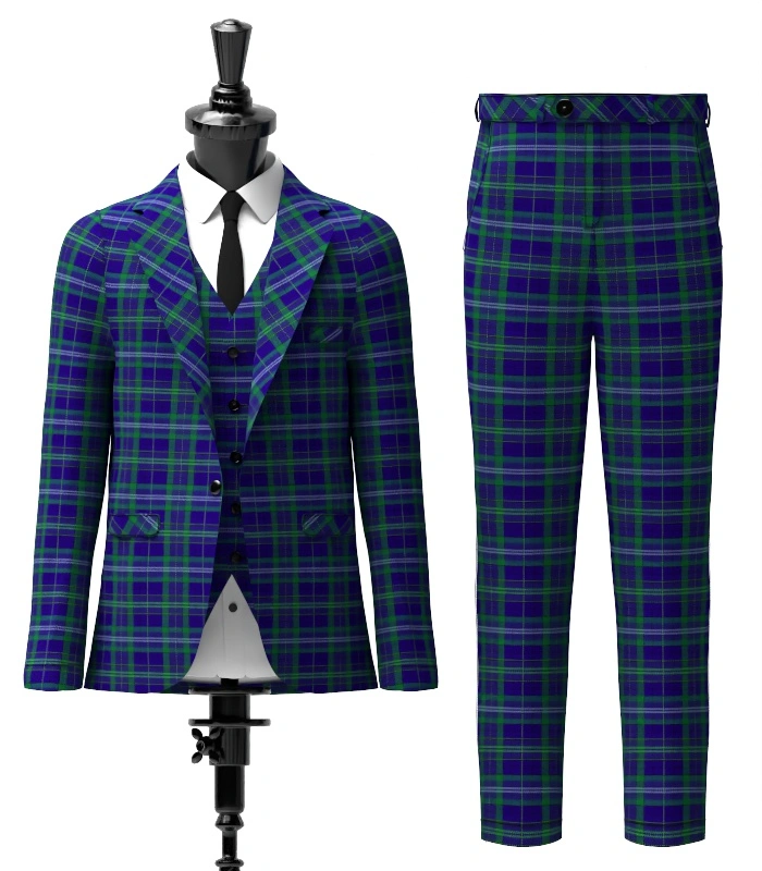 Davies Tartan Suit Front Davies Tartan Suit Front