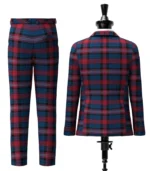 Evans Tartan Suit Back