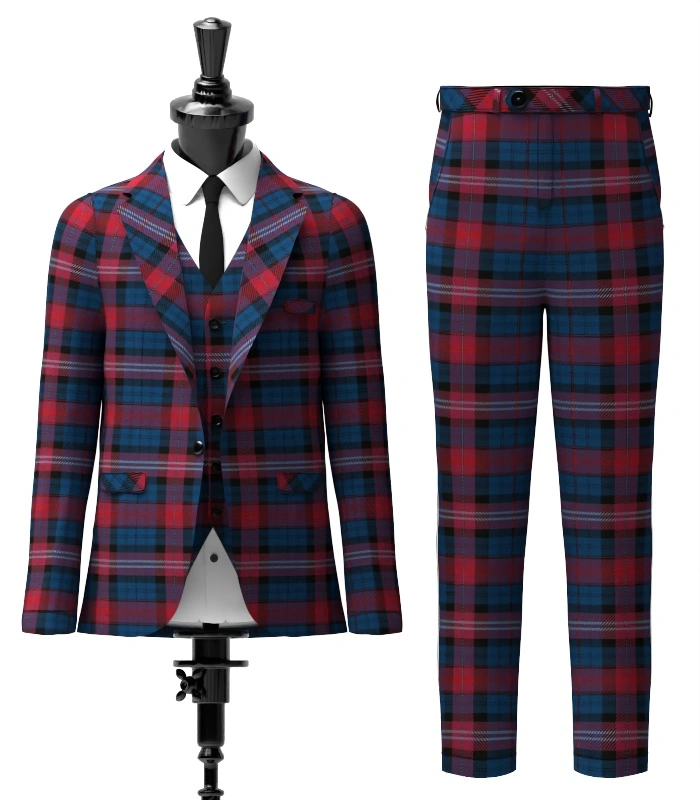 Evans Tartan Suit Front Evans Tartan Suit Front