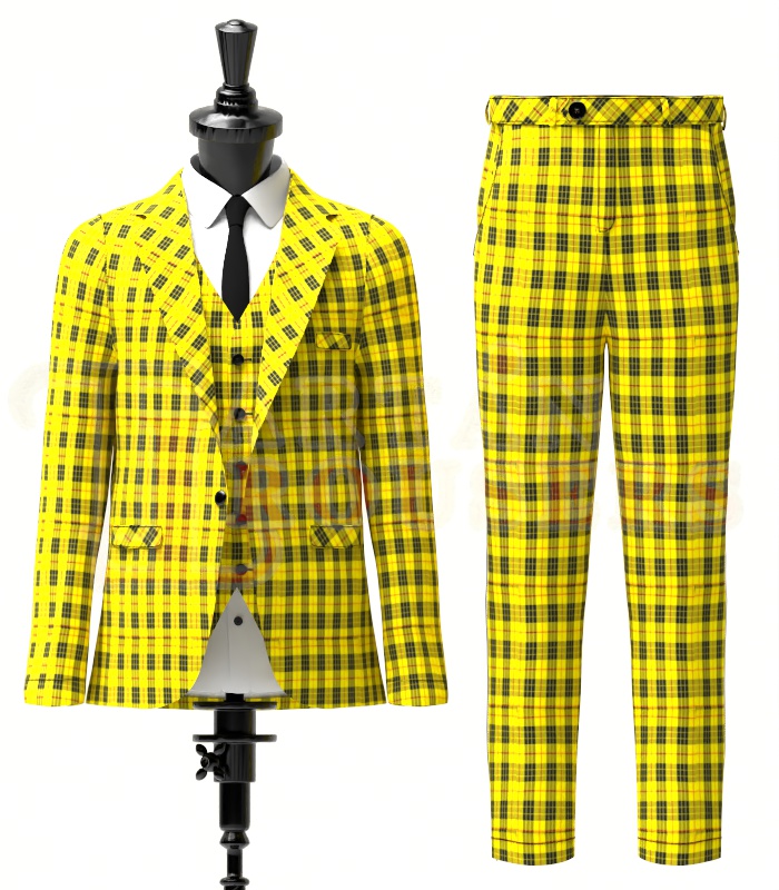 Short Cargo Tartan Macleod Of Lewis - Gothique Punk - Jaune Audacieux - Unisexe