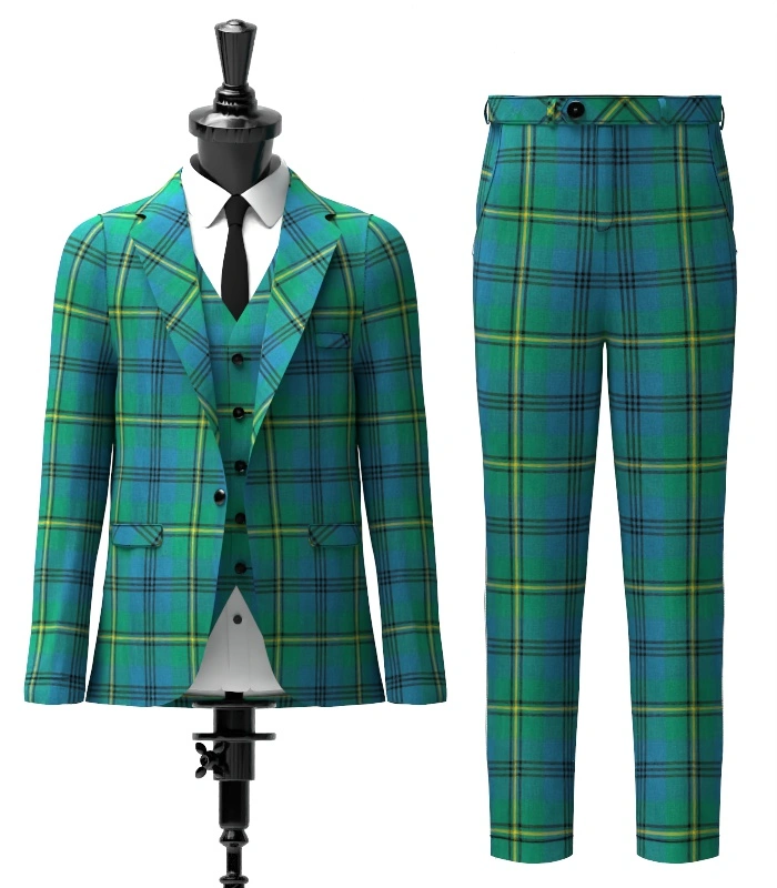 Johnston Tartan Suit Front Johnston Tartan Suit Front