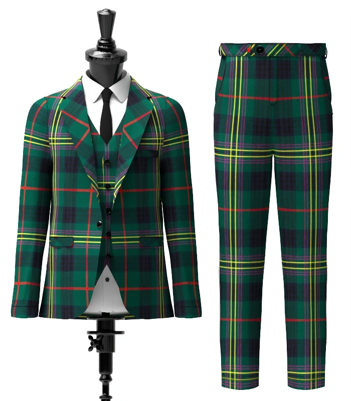 Kennedy Tartan Suit Front Kennedy Tartan Suit Front