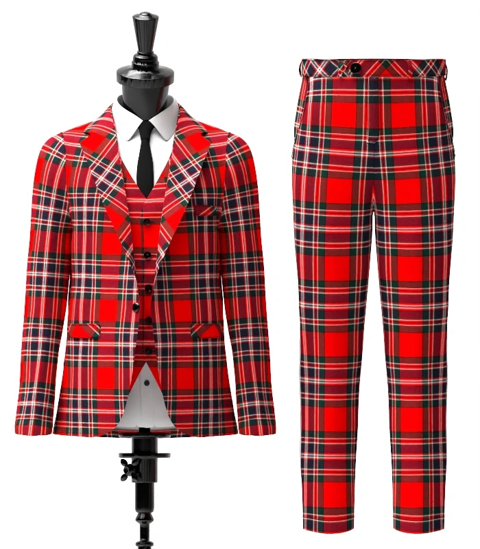 Macfarlane Tartan Suit Front Macfarlane Tartan Suit Front