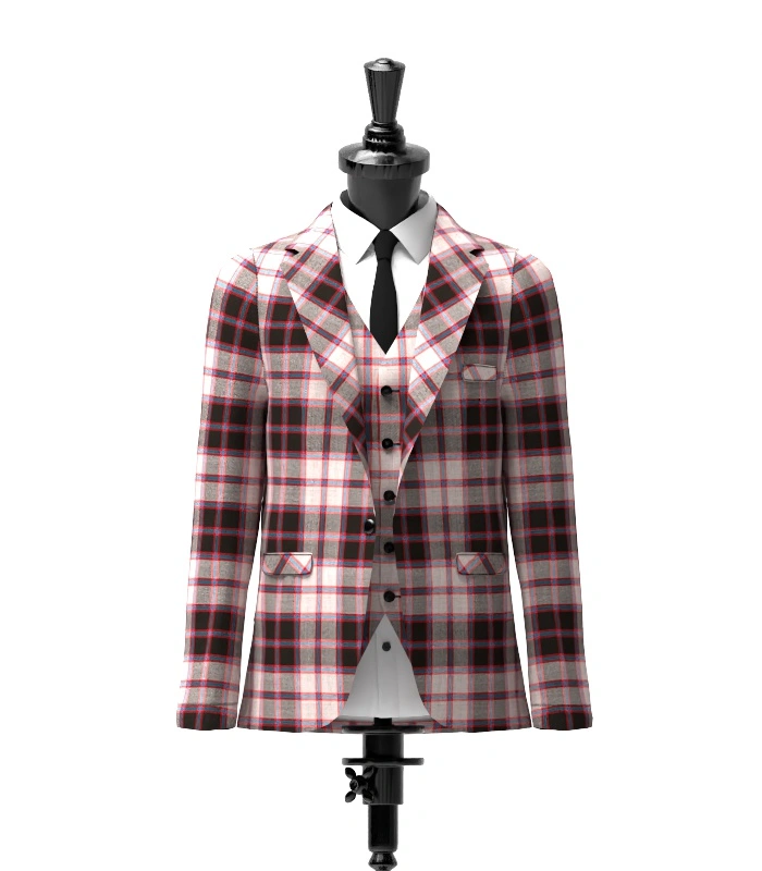 Macpherson Hunting Tartan Jacket Front Macpherson Hunting Tartan Jacket Front