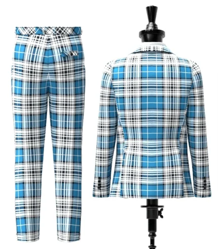 Napier Tartan Suit Back