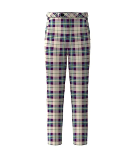 Shiel Purple Tartan Trouser Front