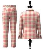 Alisa Pink Tartan Suit Back
