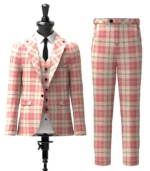 Alisa Pink Tartan Suit Front