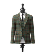Antrim County Tartan Jacket Front