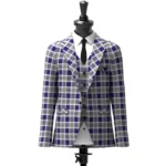 Bannockbane Silver Tartan Jacket Front
