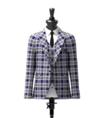 Bannockbane Silver Tartan Jacket Front