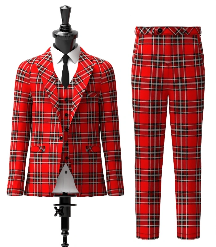 Bradley University Tartan Suit Front Bradley University Tartan Suit Front