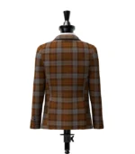 Brown Heather Tartan Jacket Back