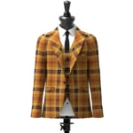 Digital Gold Tartan Jacket Front
