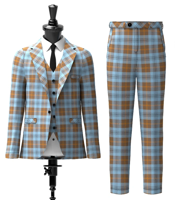 Falkirk Tartan Suit Front Falkirk Tartan Suit Front