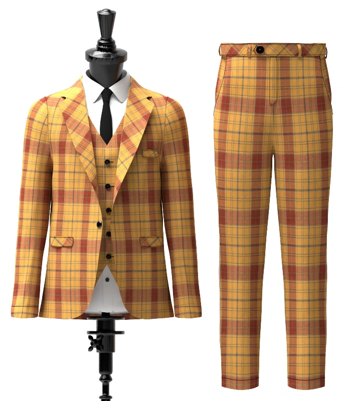 Glen Affric Tartan Suit Front Glen Affric Tartan Suit Front