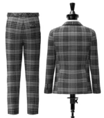 Grey Watch Tartan Suit Back
