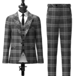 Grey Watch Tartan Suit Front
