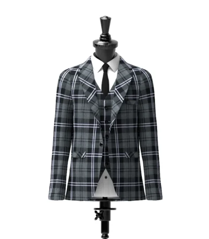 Hamilton Grey Tartan Jacket Front