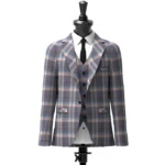 Harris Mist Tartan Jacket Front