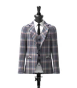 Harris Mist Tartan Jacket Front