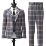 Harris Mist Tartan Suit Front