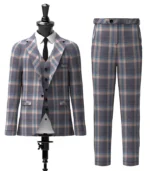 Harris Mist Tartan Suit Front