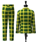 Jamaican National Tartan Suit Back