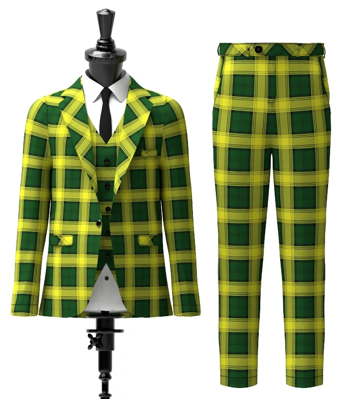 Jamaican National Tartan Suit Front Jamaican National Tartan Suit Front