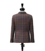 Land's End Maroon Tartan Jacket Back