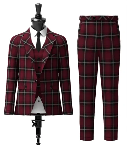 Llewellen of Wales Tartan Suit Front