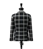 London Fog Black Tartan Jacket Back