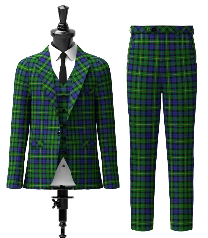 MacBride Tartan Suit Front MacBride Tartan Suit Front