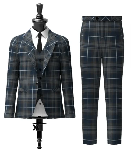 Midnight Pride Tartan Suit Front