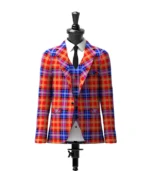 Moir Tartan Jacket Front