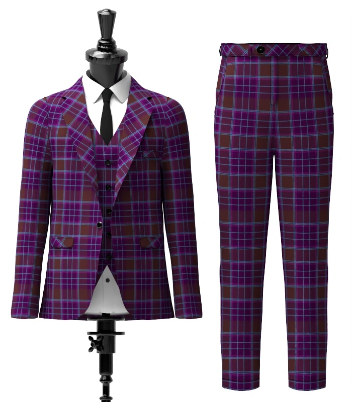 Phillips Tartan Suit Front Phillips Tartan Suit Front