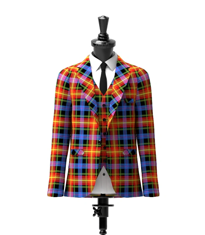 Pride of LGBT Tartan Jacket Front Pride of LGBT Tartan Jacket Front