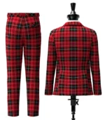Pride of Wales Tartan Suit Back