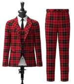 Pride of Wales Tartan Suit Front